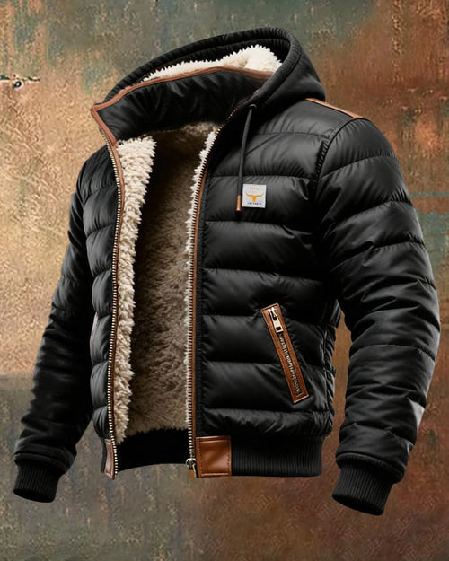 ELEGANTE SHERPA GESTEPPT JACKE FÜR HERREN