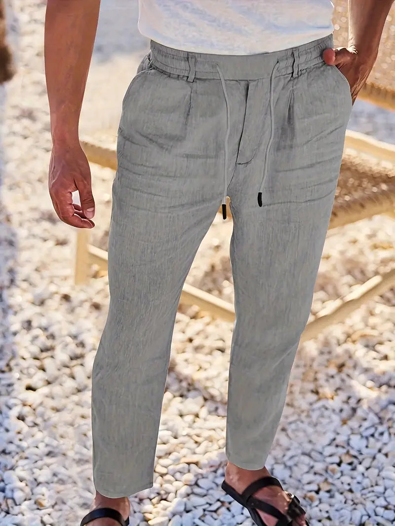 LOCKERE LEINENHOSE FÜR MÄNNER
