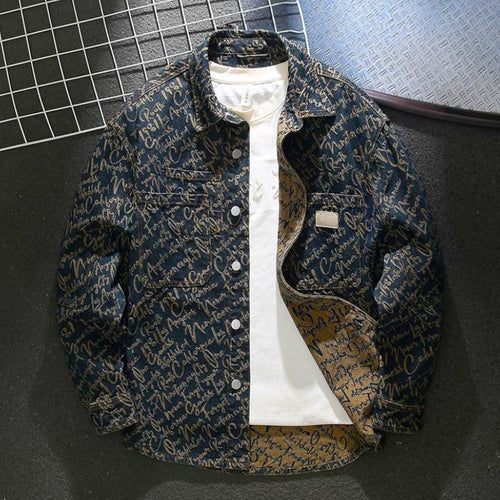 BESTICKTE DENIM-JACKE FÜR HERREN