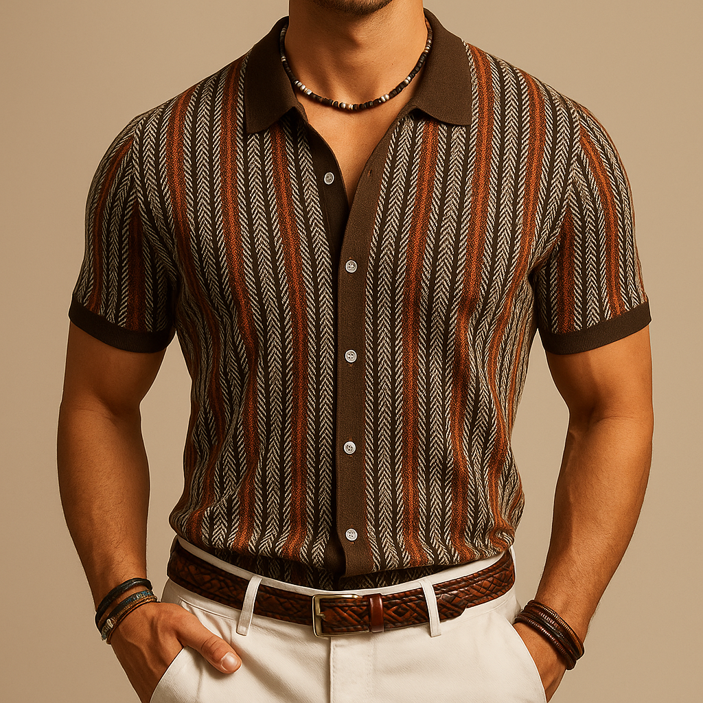 HERRINGBONE BUTTON-DOWN-SHIRT FÜR MÄNNER