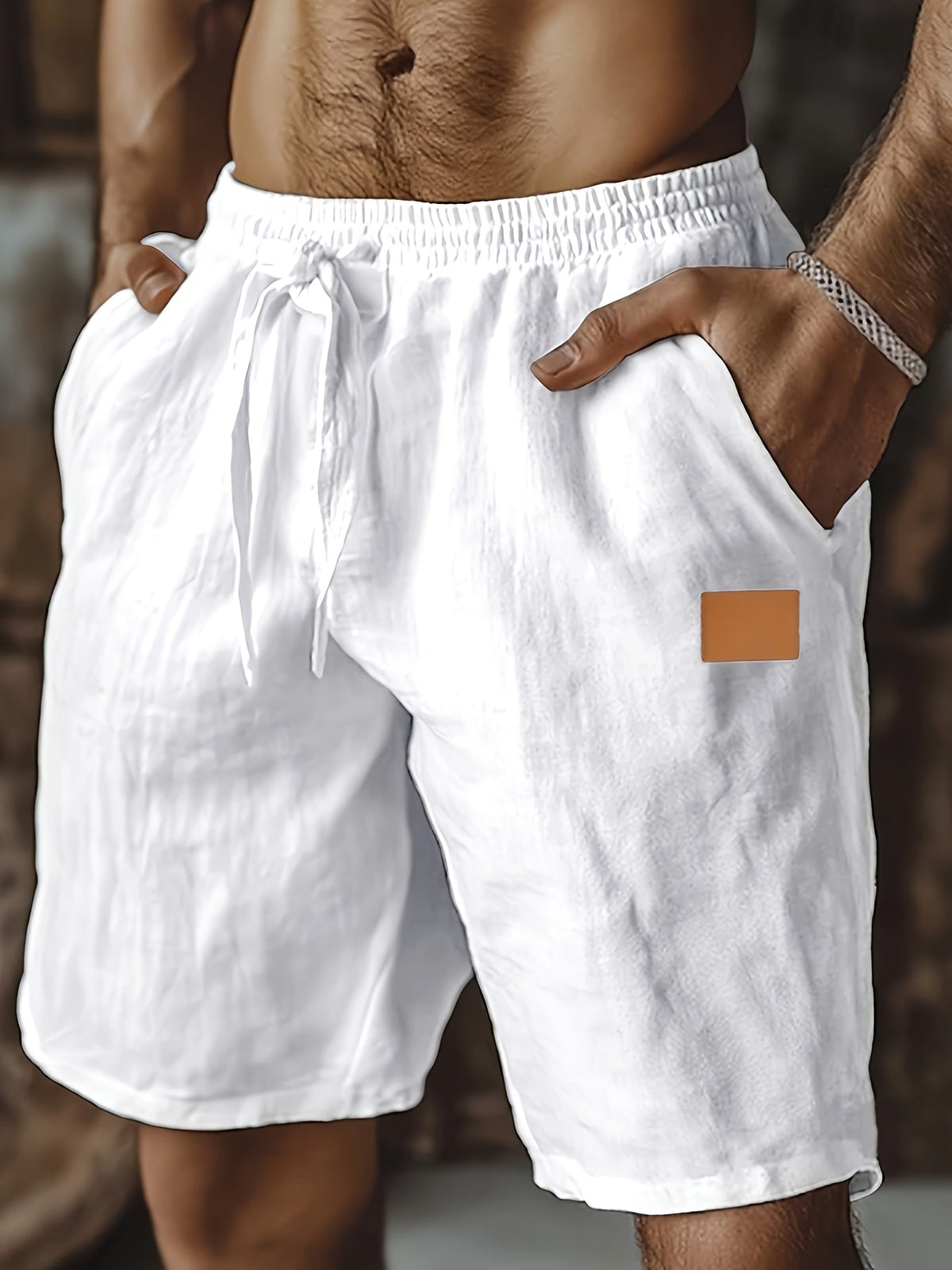 GEWEBTE LEINENSHORTS FÜR MÄNNER