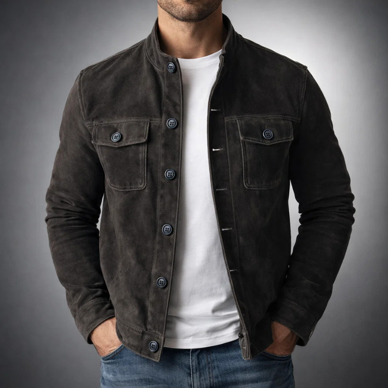 SUEDE HEMD-JACKE FÜR MÄNNER