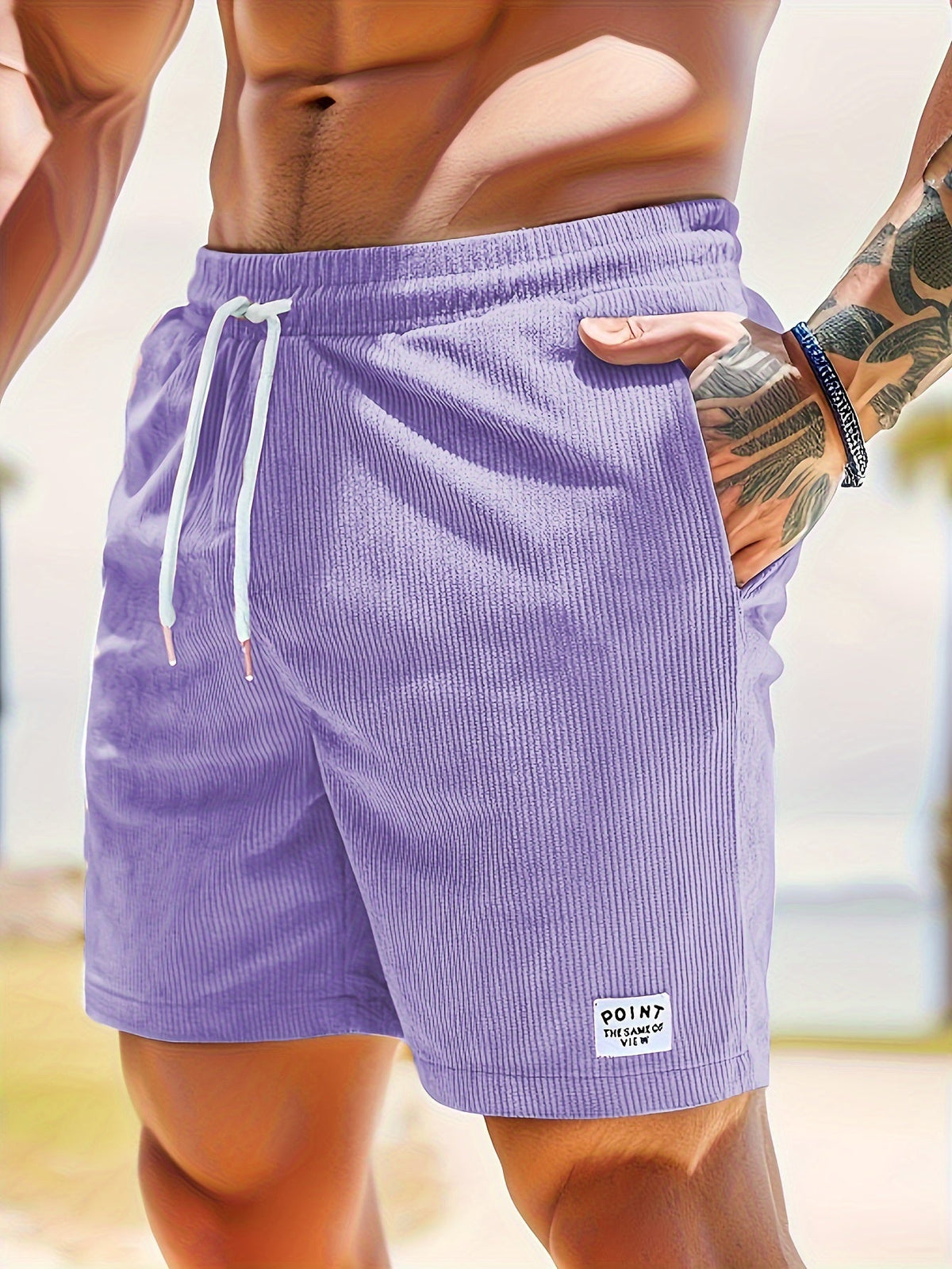 SCHLANKE ZUGBAND-KURZHOSE FÜR HERREN