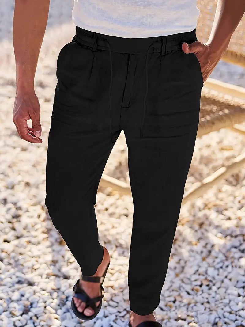 LOCKERE LEINENHOSE FÜR MÄNNER