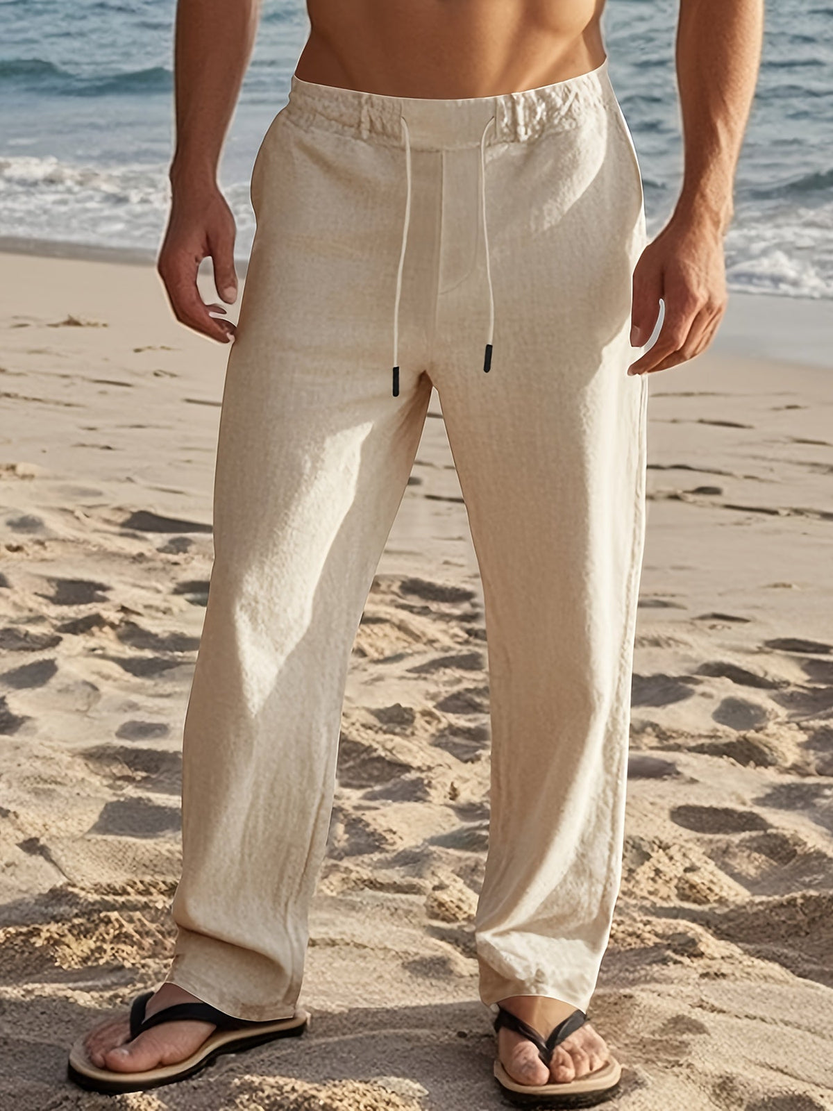 EINFACHE LEINENHOSE FÜR HERREN