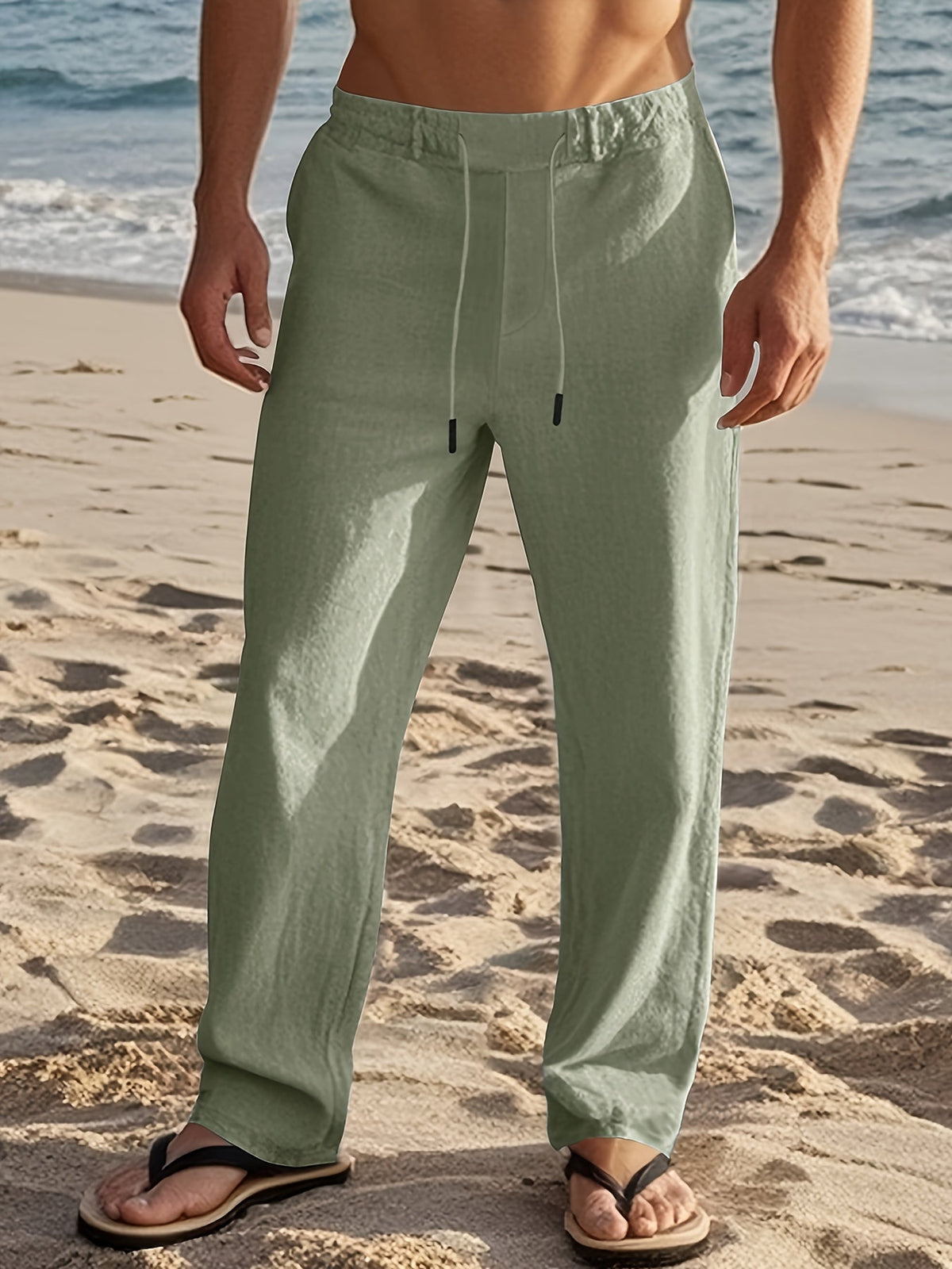 EINFACHE LEINENHOSE FÜR HERREN
