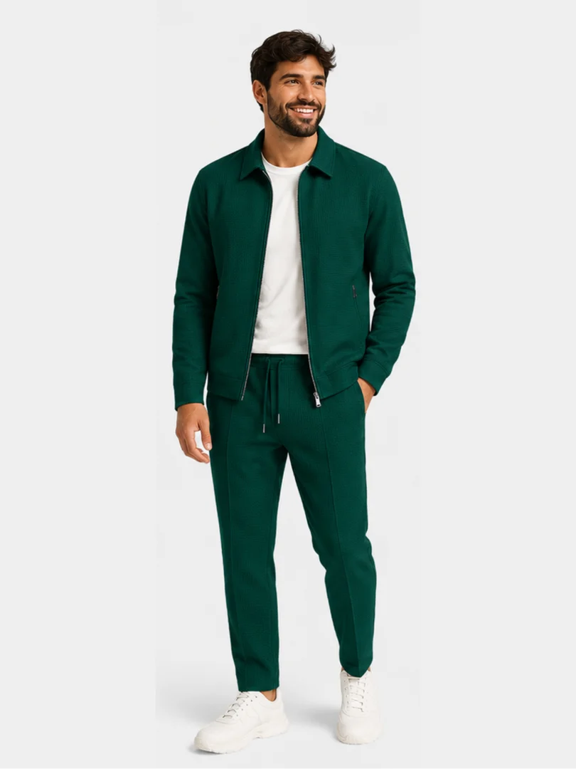 Herren-Slim-Fit-Anzug mit passendem Sakko und Hose