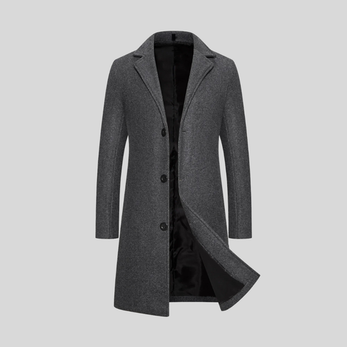 ELEGANTER LANGER MANTEL FÜR HERREN