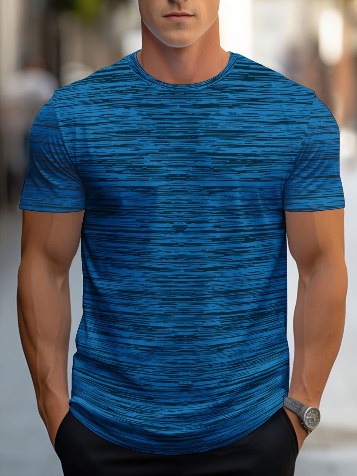 HERREN T-SHIRT MIT RUNDHALS