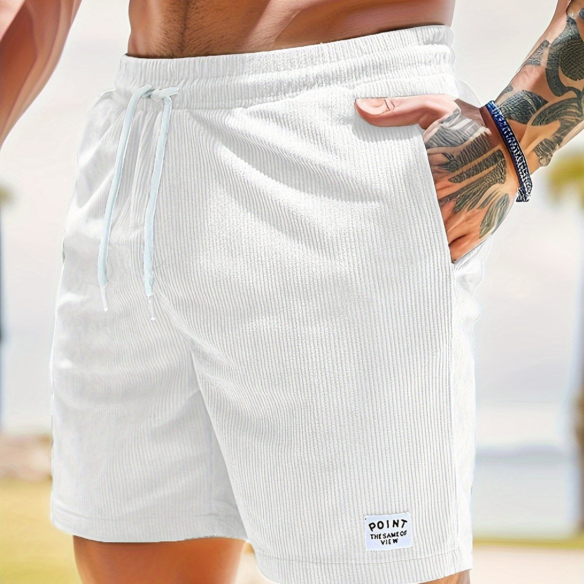 SCHLANKE ZUGBAND-KURZHOSE FÜR HERREN