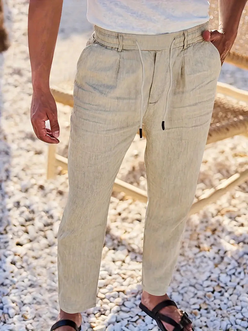LOCKERE LEINENHOSE FÜR MÄNNER