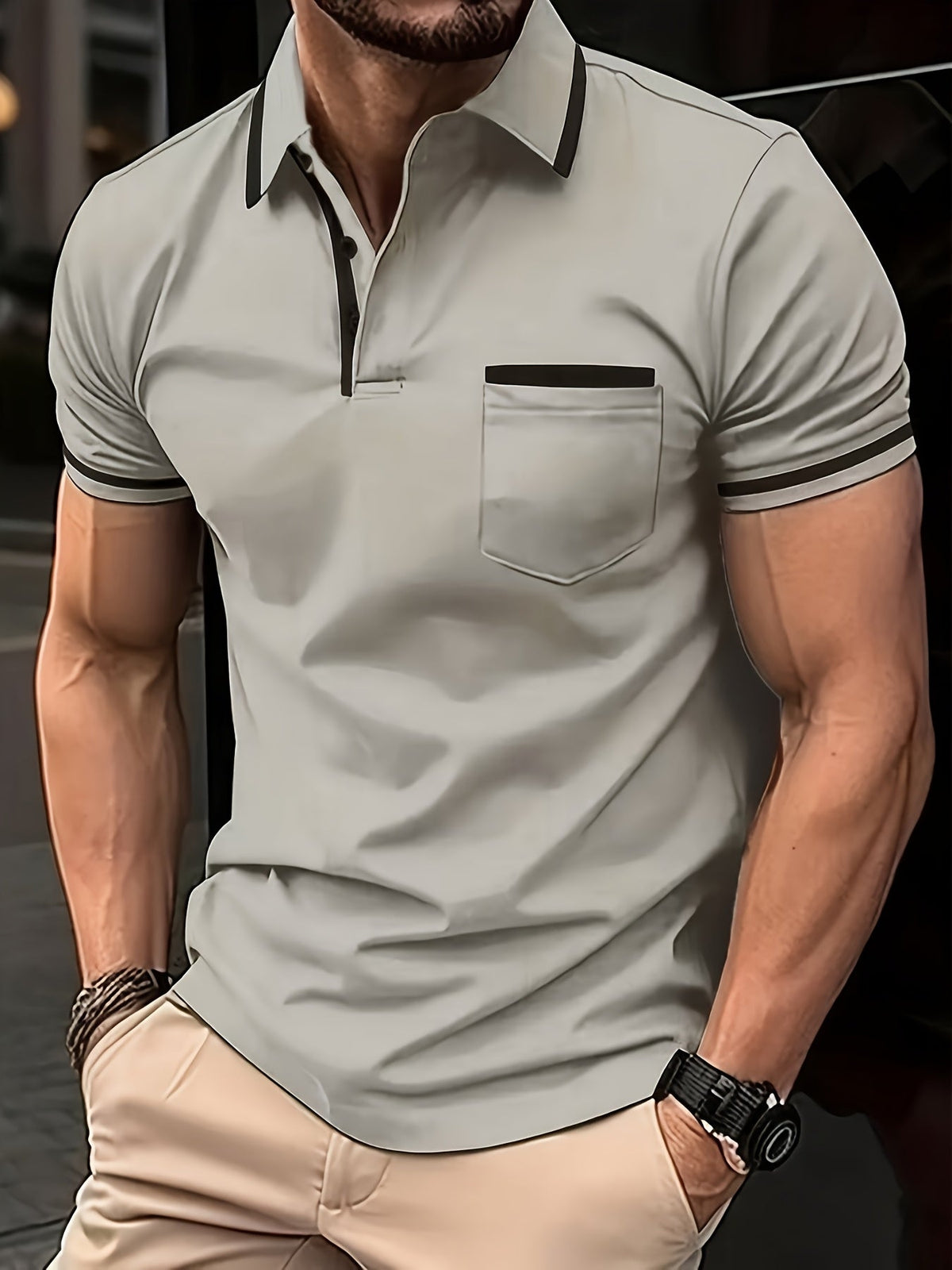 GESTRICKTES POLO FÜR HERREN