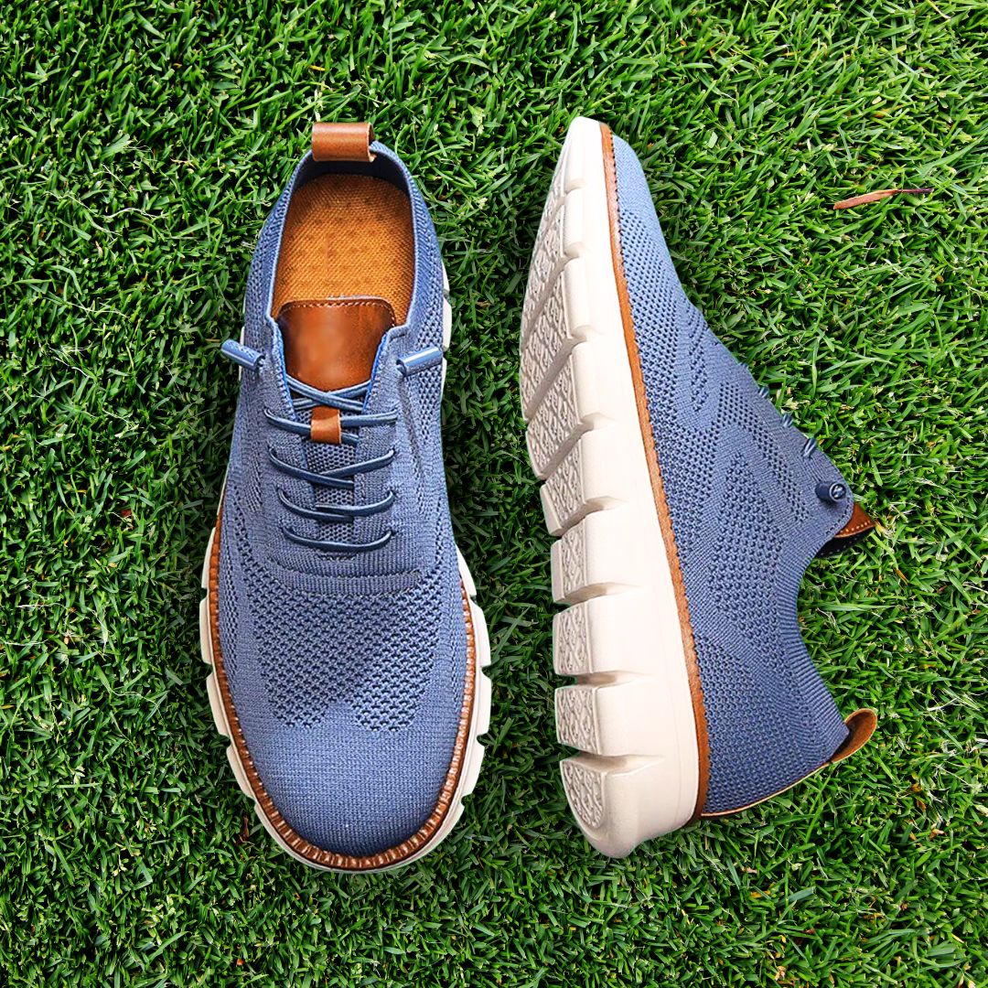 Herren-Wanderschuhe mit breiter Zehenbox und Mesh-Obermaterial
