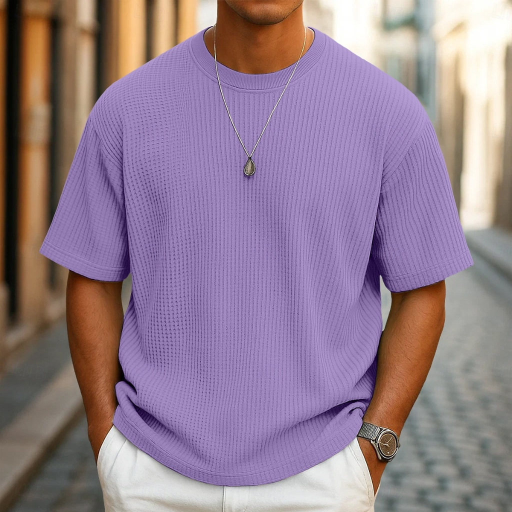 WAFFLE-KNIT T-SHIRT FÜR HERREN