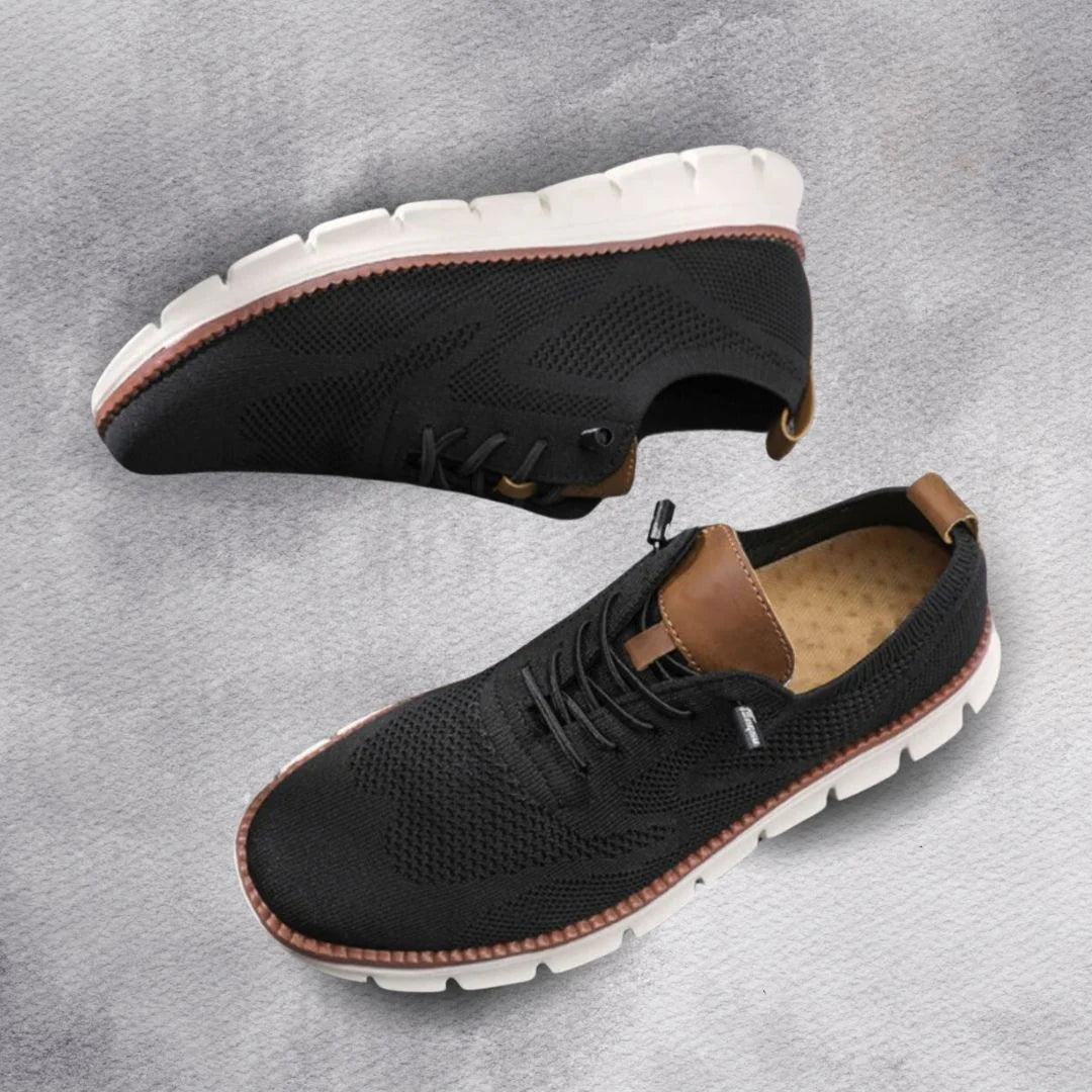 Herren-Wanderschuhe mit breiter Zehenbox und Mesh-Obermaterial