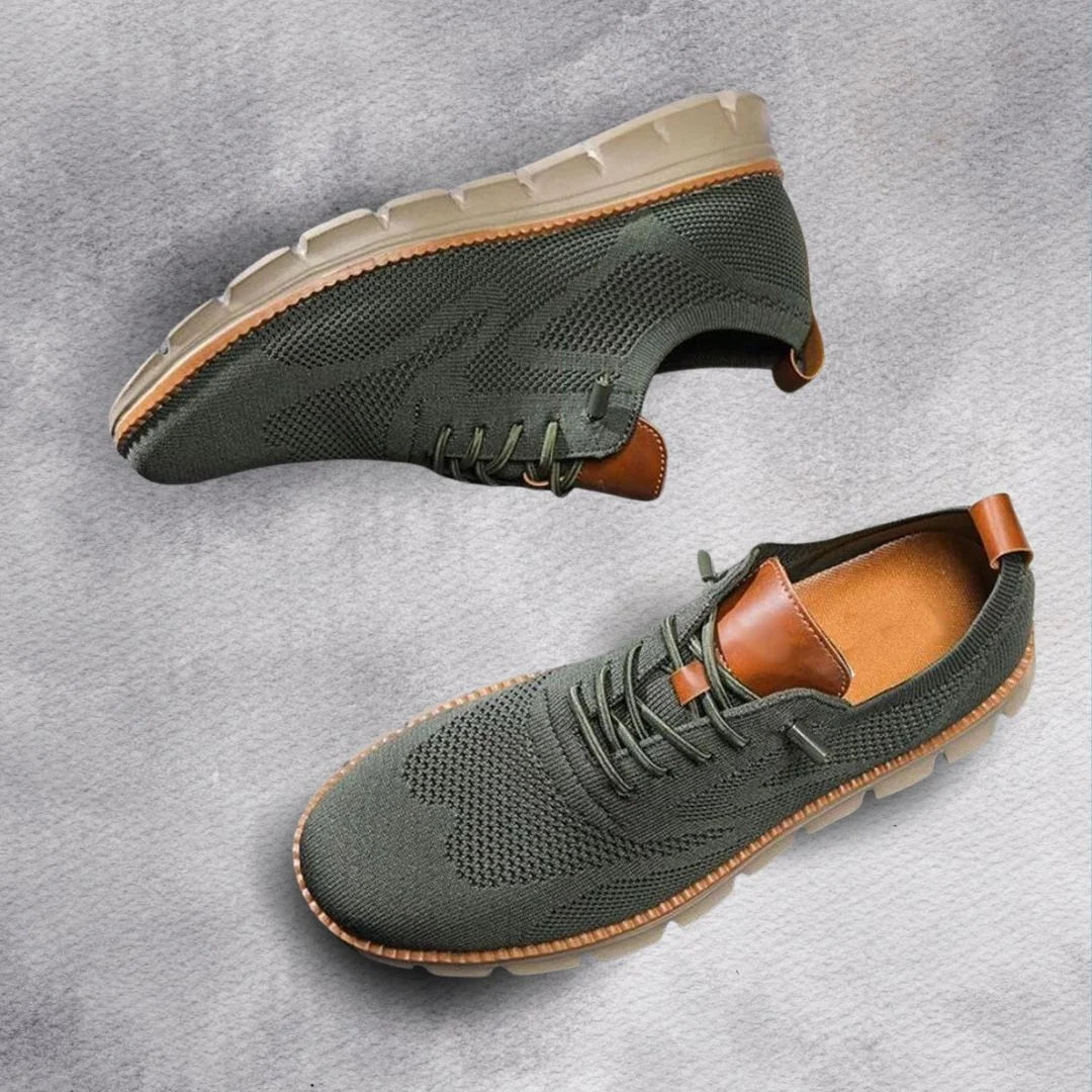 Herren-Wanderschuhe mit breiter Zehenbox und Mesh-Obermaterial
