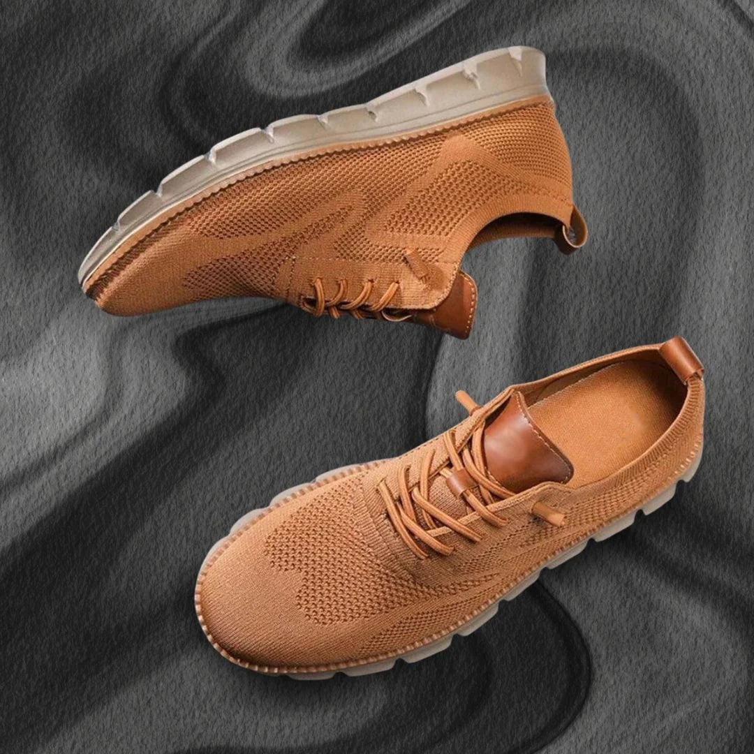 Herren-Wanderschuhe mit breiter Zehenbox und Mesh-Obermaterial