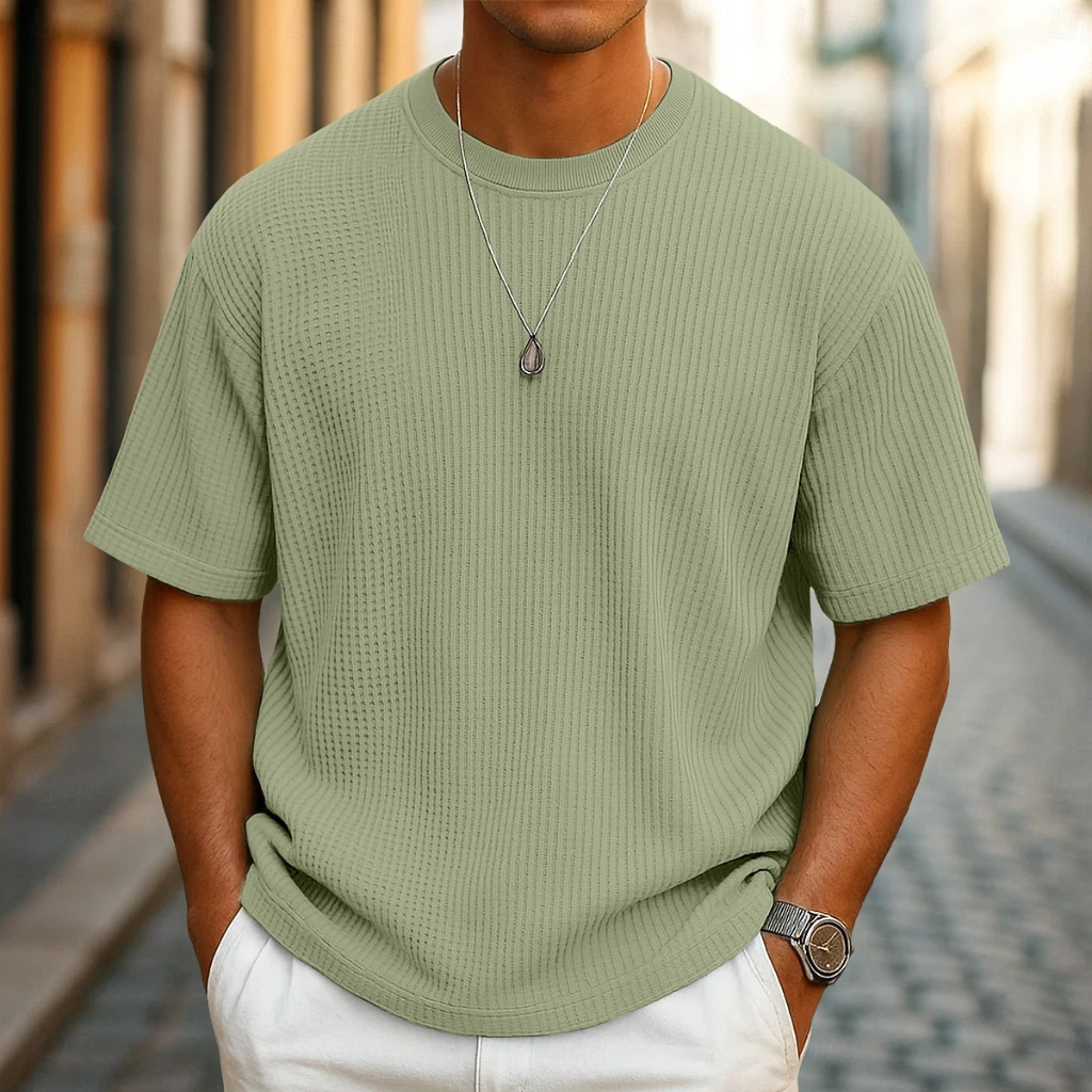 WAFFLE-KNIT T-SHIRT FÜR HERREN