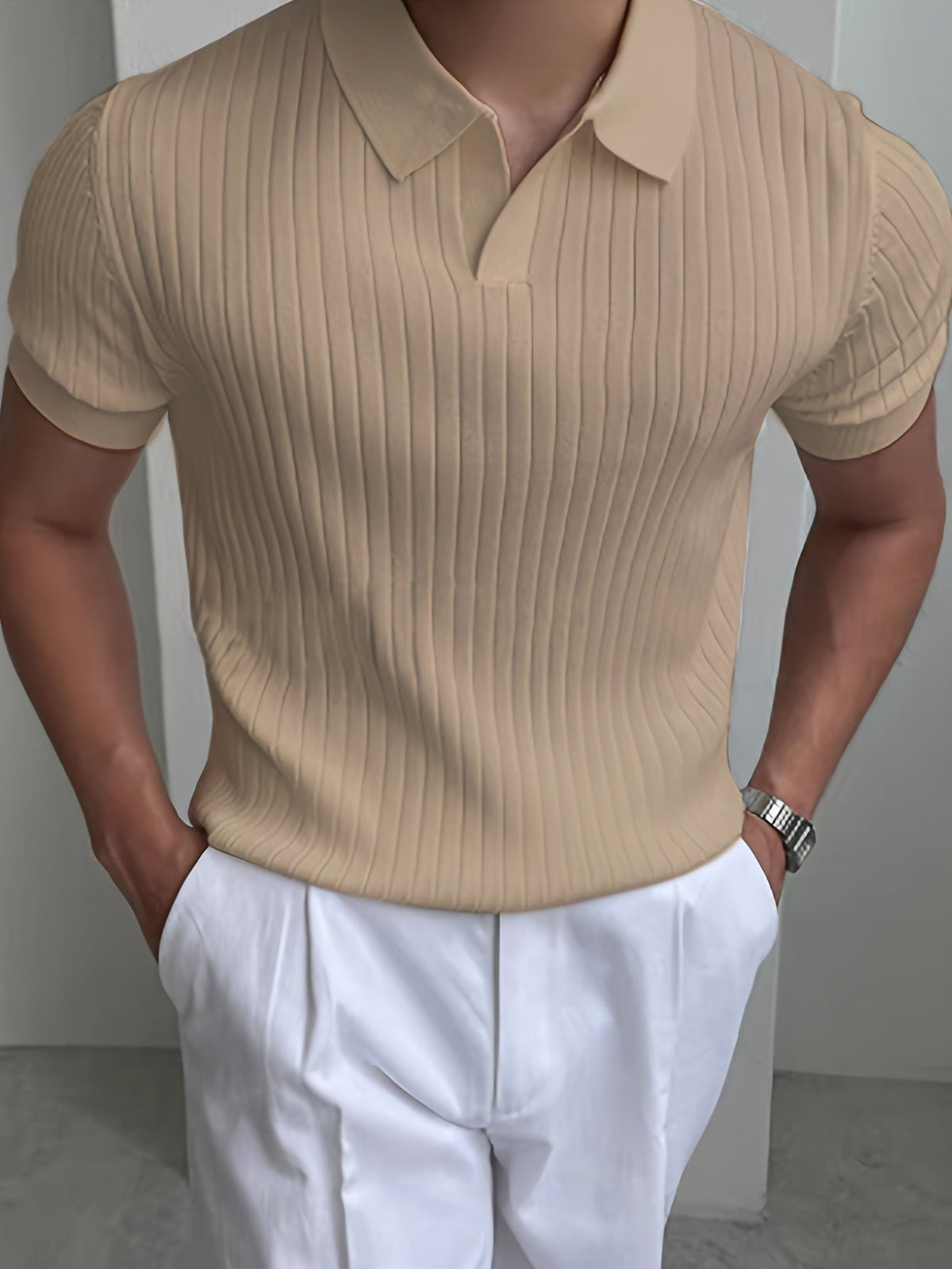 VISKOSE STRICK POLO FÜR HERREN
