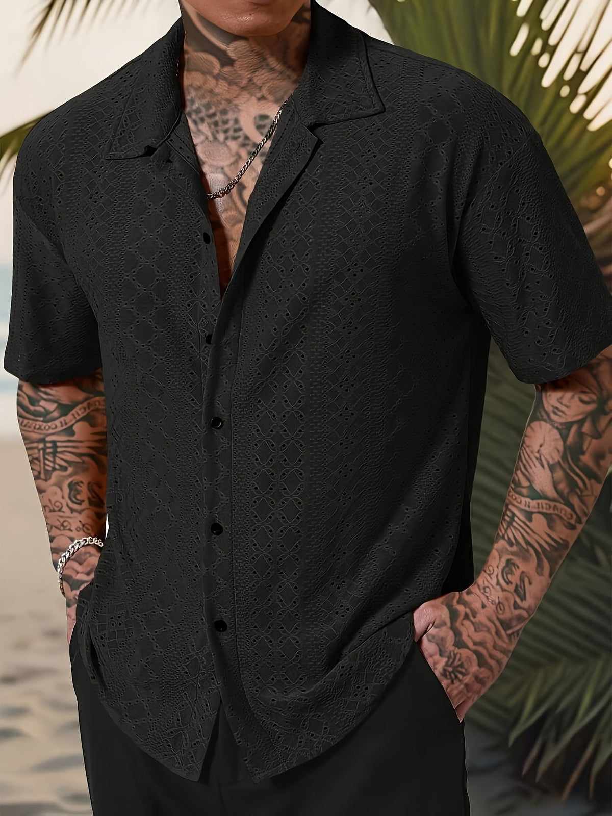 TEXTURIERTE REVERHEMD FÜR MÄNNER