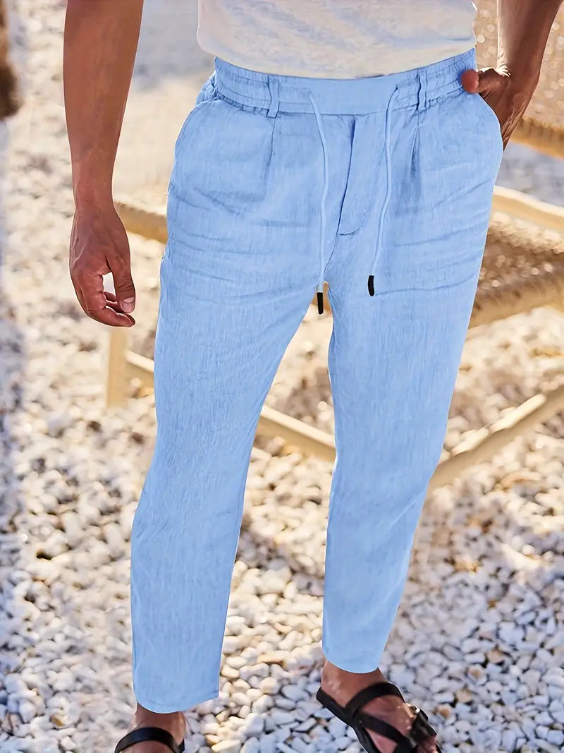 LOCKERE LEINENHOSE FÜR MÄNNER