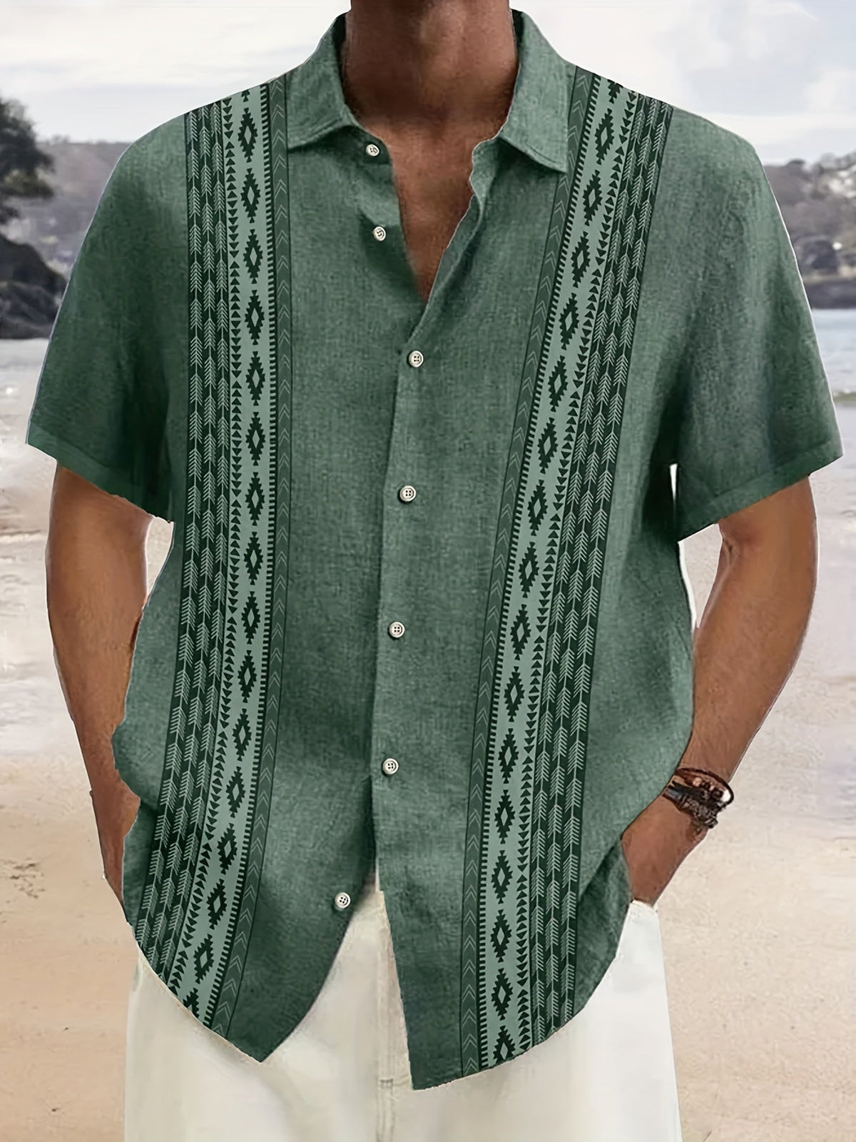 RETRO DRUCKHEMD FÜR HERREN