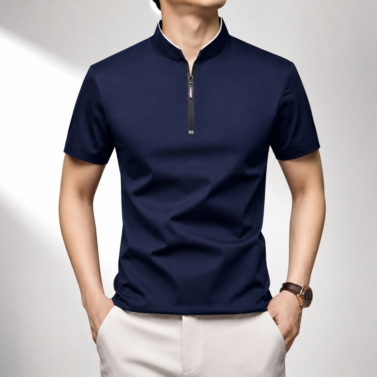 VEREINSHIRT MIT VIERTEL-ZIP FÜR HERREN