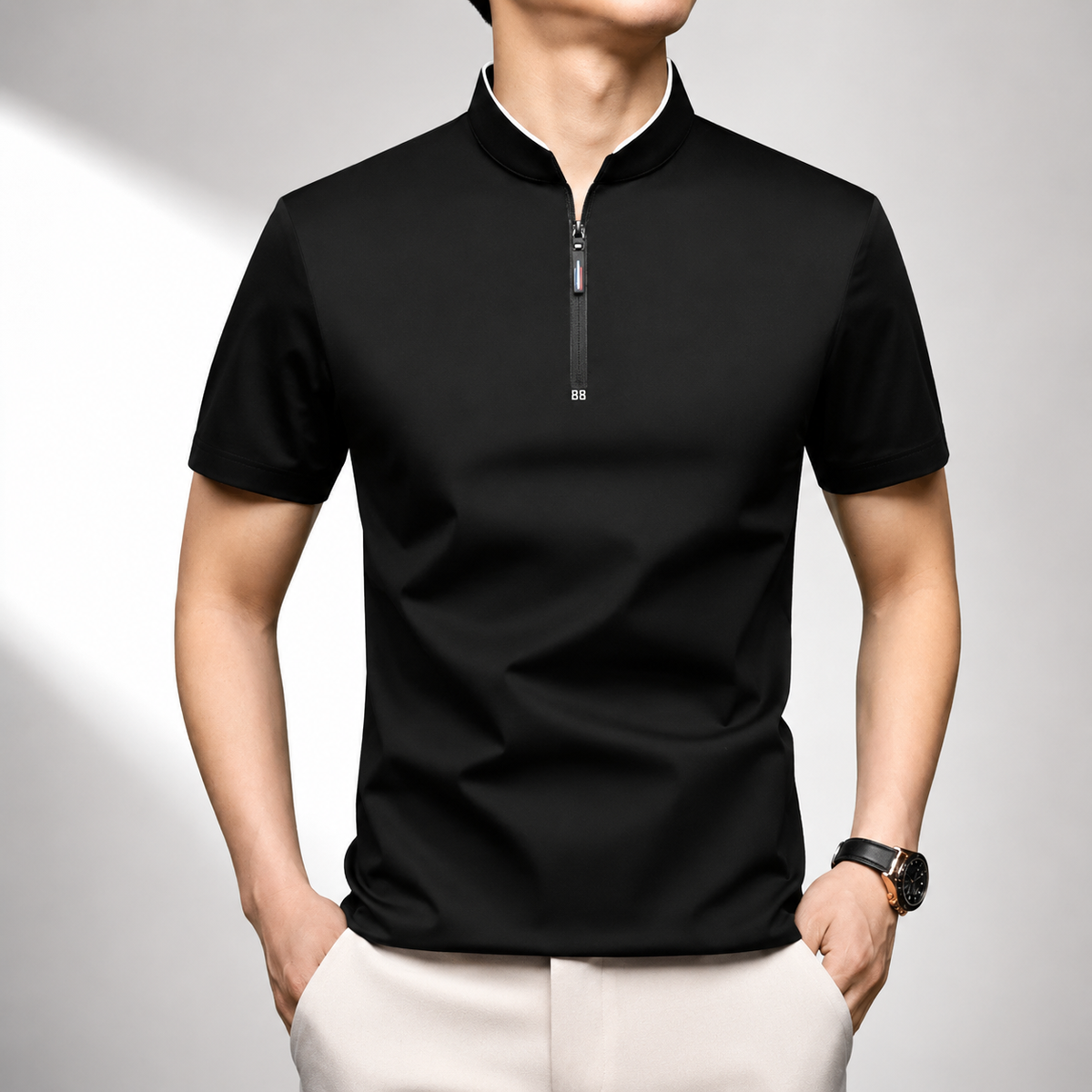 VEREINSHIRT MIT VIERTEL-ZIP FÜR HERREN