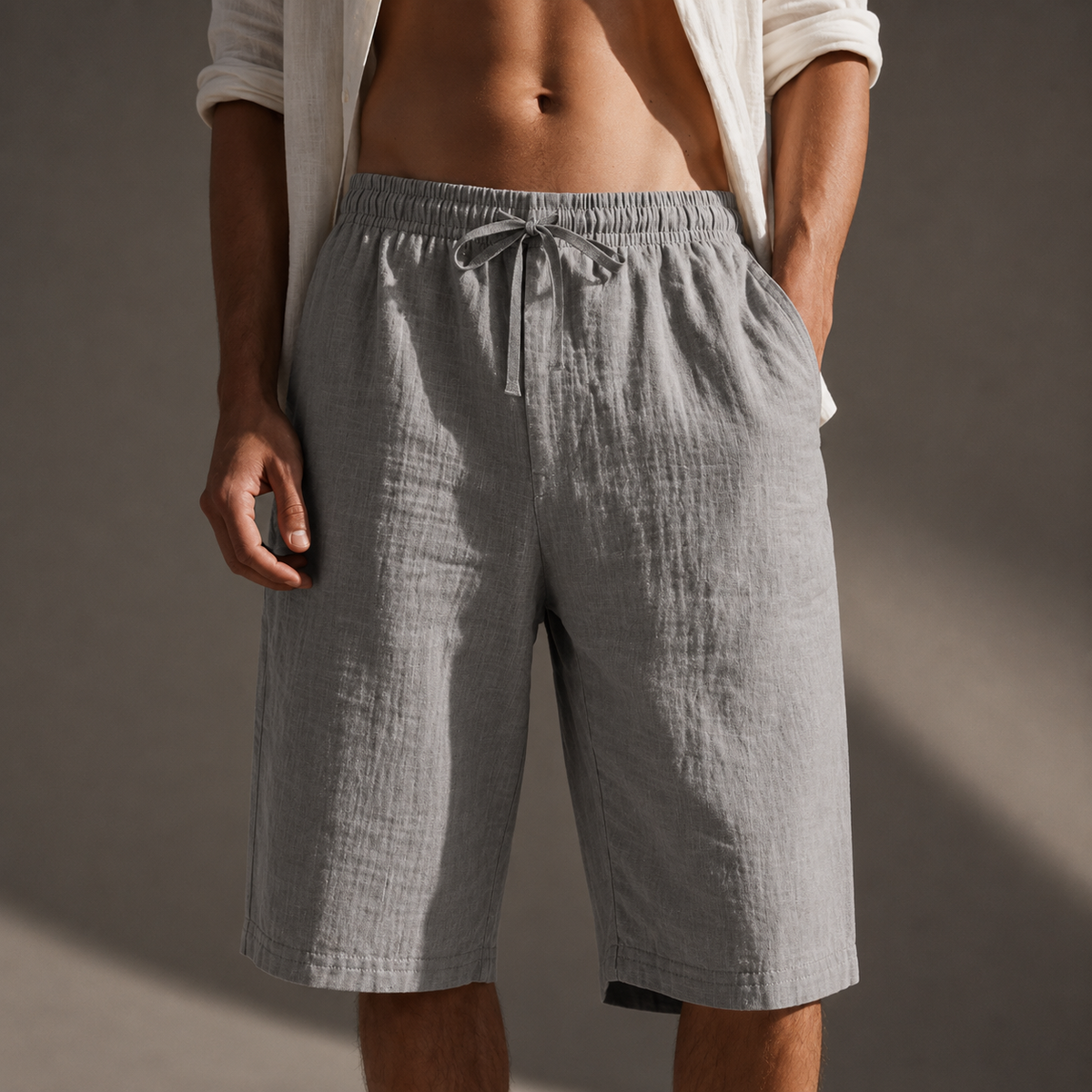 LOCKERE ZIEHKORDEL-SHORTS FÜR HERREN