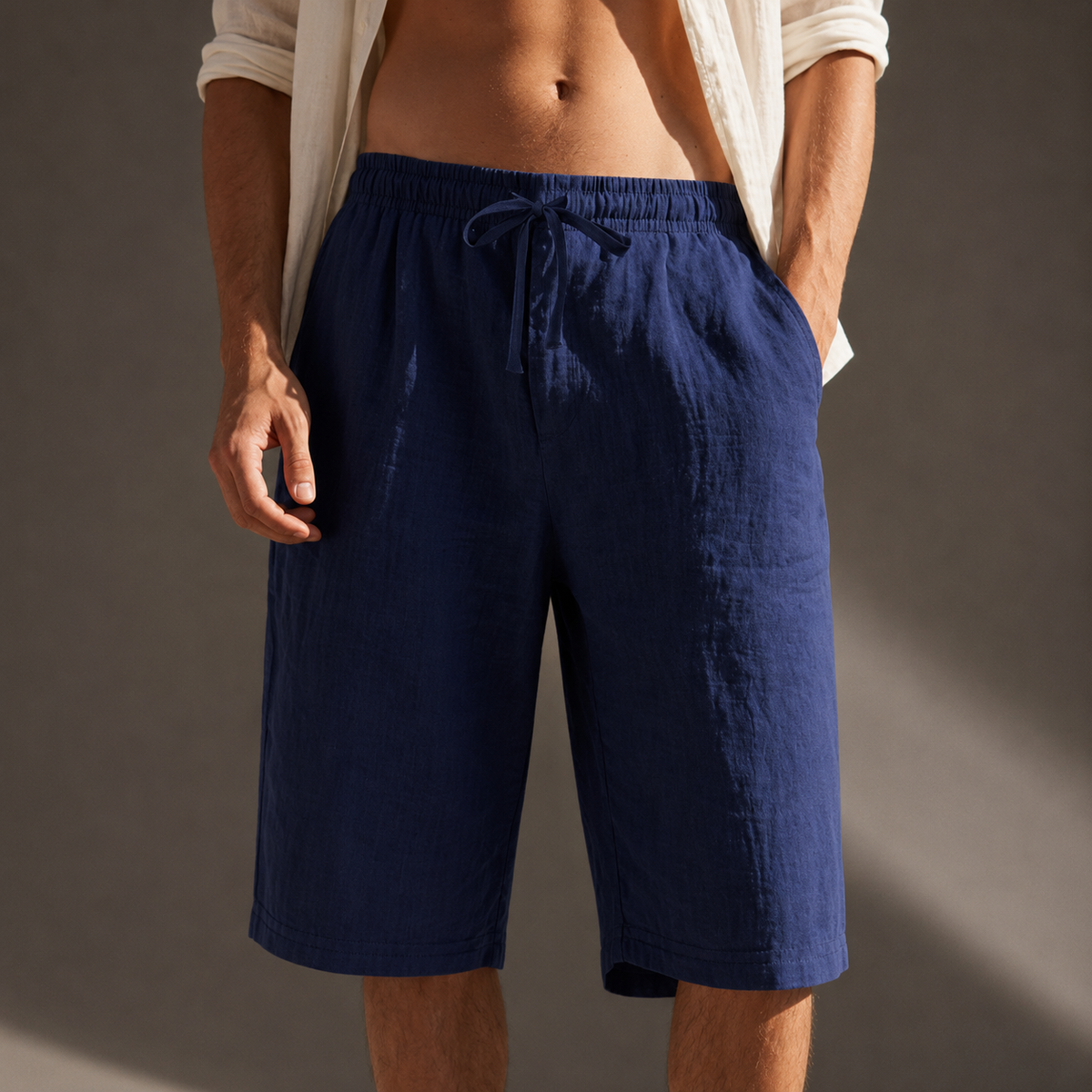 LOCKERE ZIEHKORDEL-SHORTS FÜR HERREN