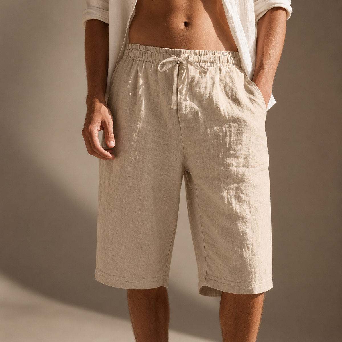 LOCKERE ZIEHKORDEL-SHORTS FÜR HERREN