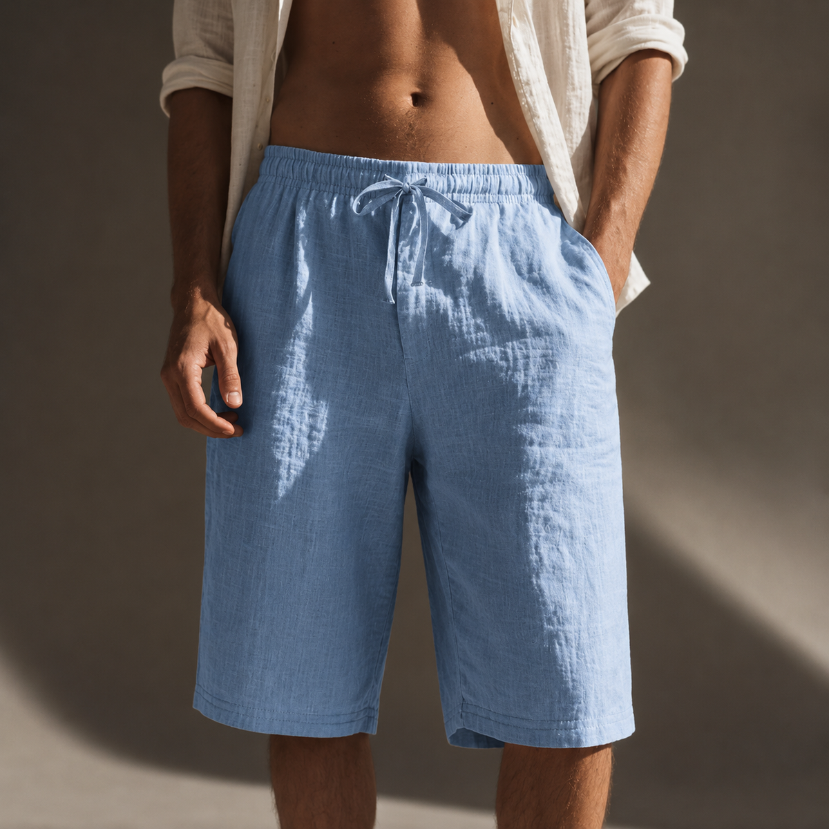 LOCKERE ZIEHKORDEL-SHORTS FÜR HERREN