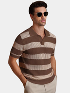 TEXTURIERTES STRICKPOLO FÜR HERREN
