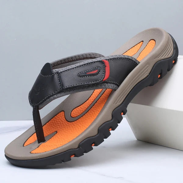 Herren-Ledersandalen mit ergonomischem Fußbett
