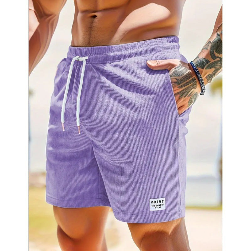 CORDUROY-ZUGSCHNORRSHORTS FÜR HERREN