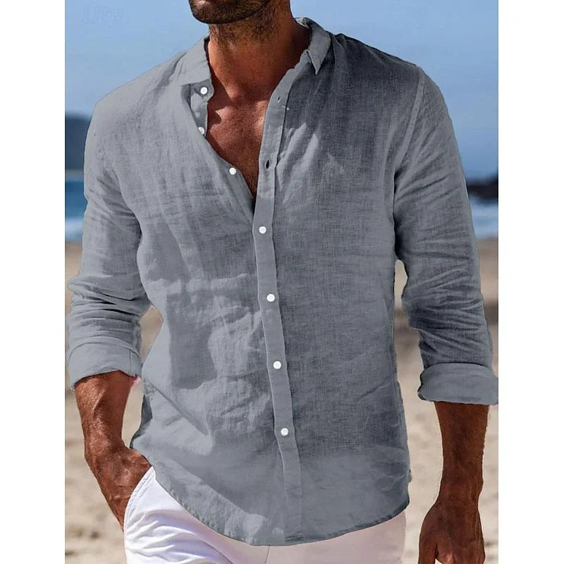 LEINENMIX POLOSHIRT FÜR HERREN