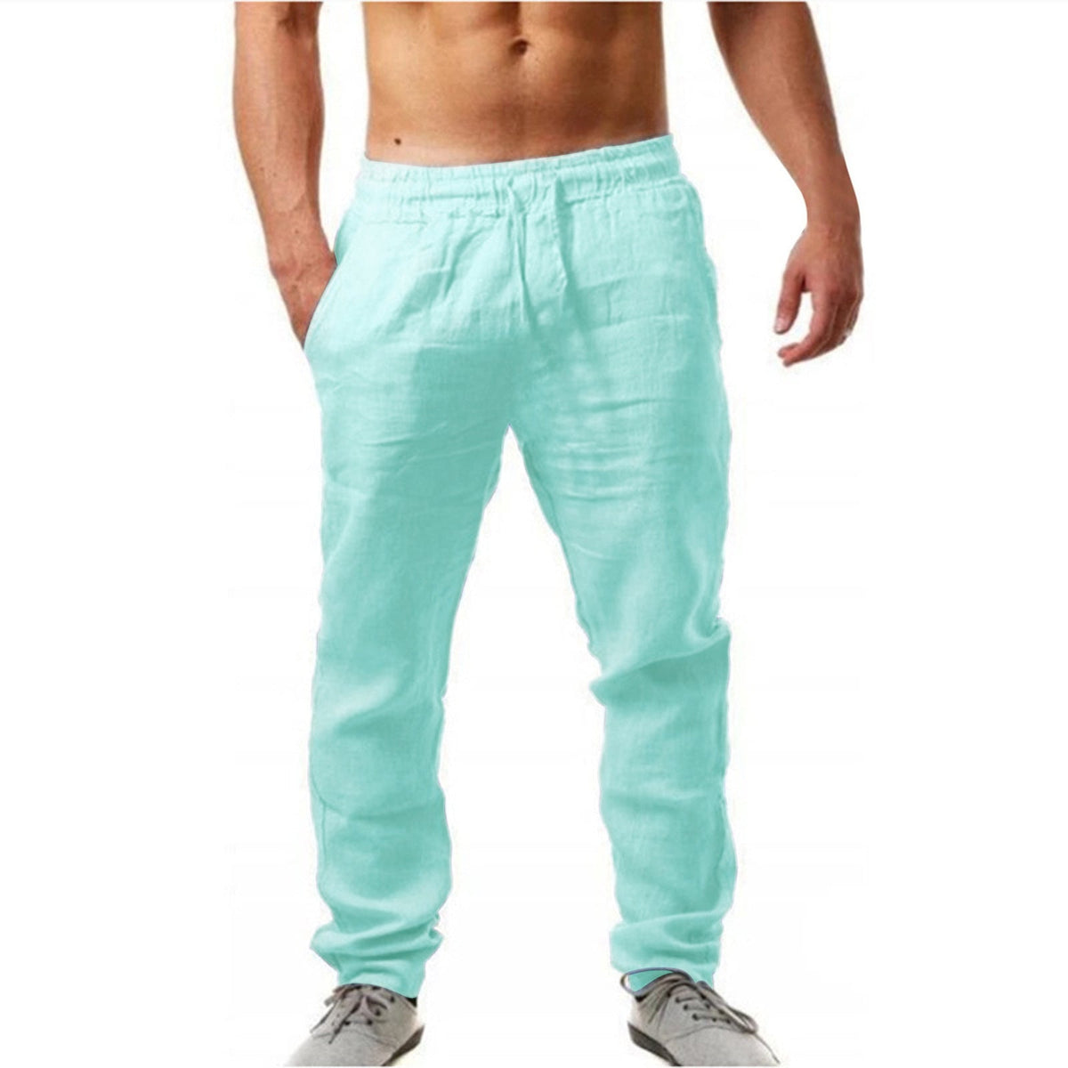 ZUGBANDLEINENHOSE FÜR MÄNNER