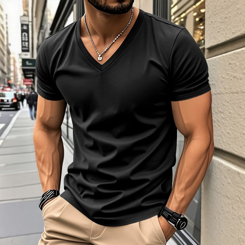 V-AUSSCHNITT T-SHIRT FÜR HERREN