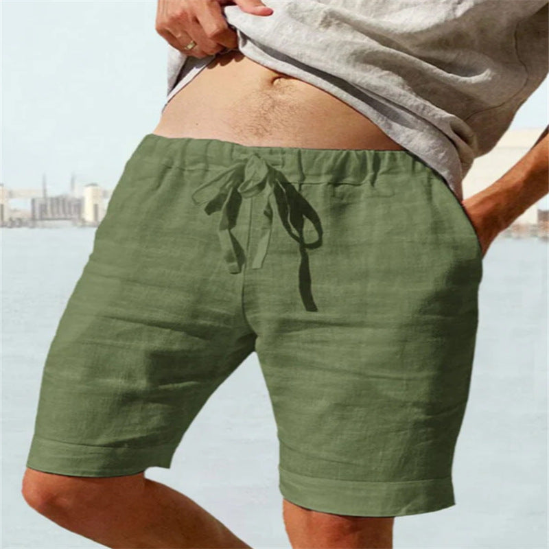 LEINEN STRANDSHORTS FÜR HERREN