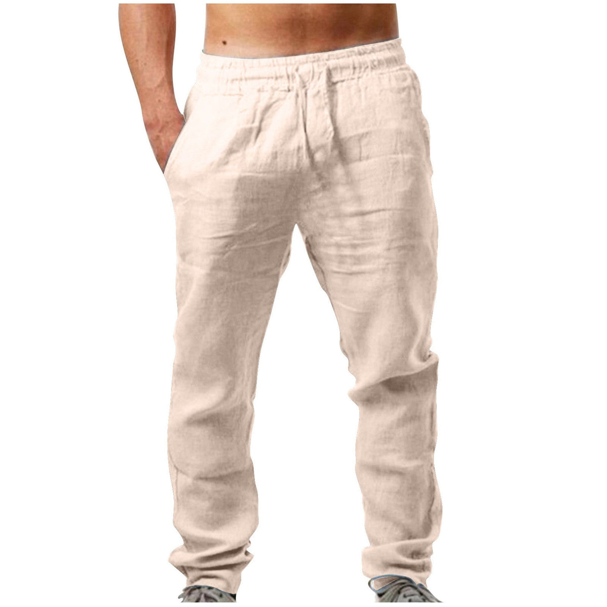 ZUGBANDLEINENHOSE FÜR MÄNNER
