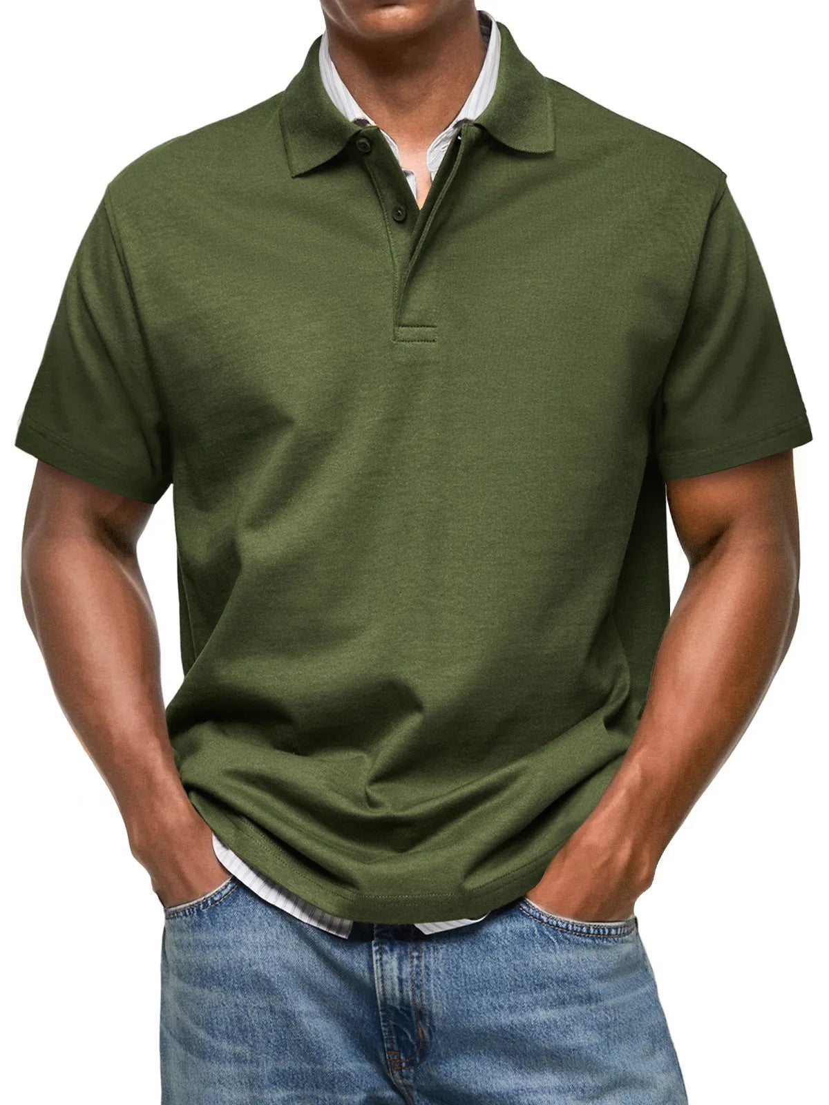 TEXTURIERTES STRICK-POLOSHIRT FÜR HERREN