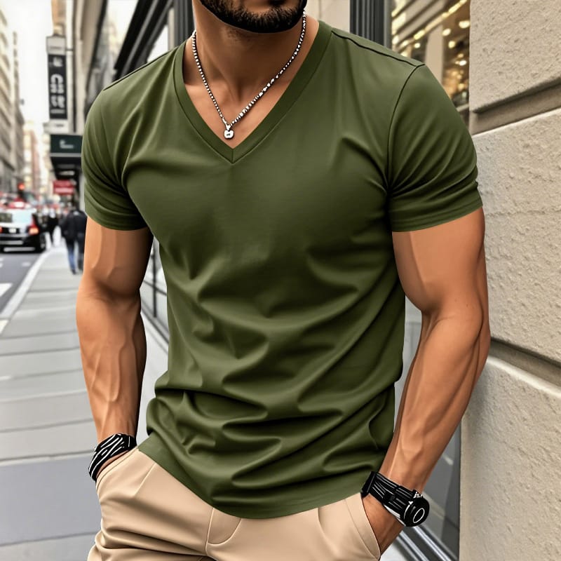 V-AUSSCHNITT T-SHIRT FÜR HERREN
