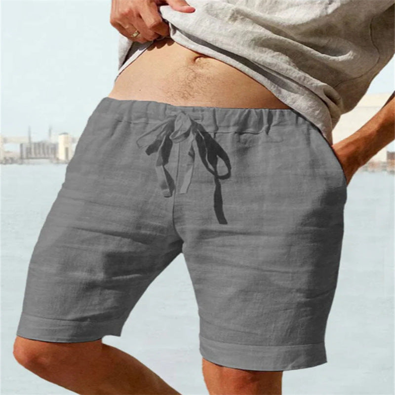 LEINEN STRANDSHORTS FÜR HERREN