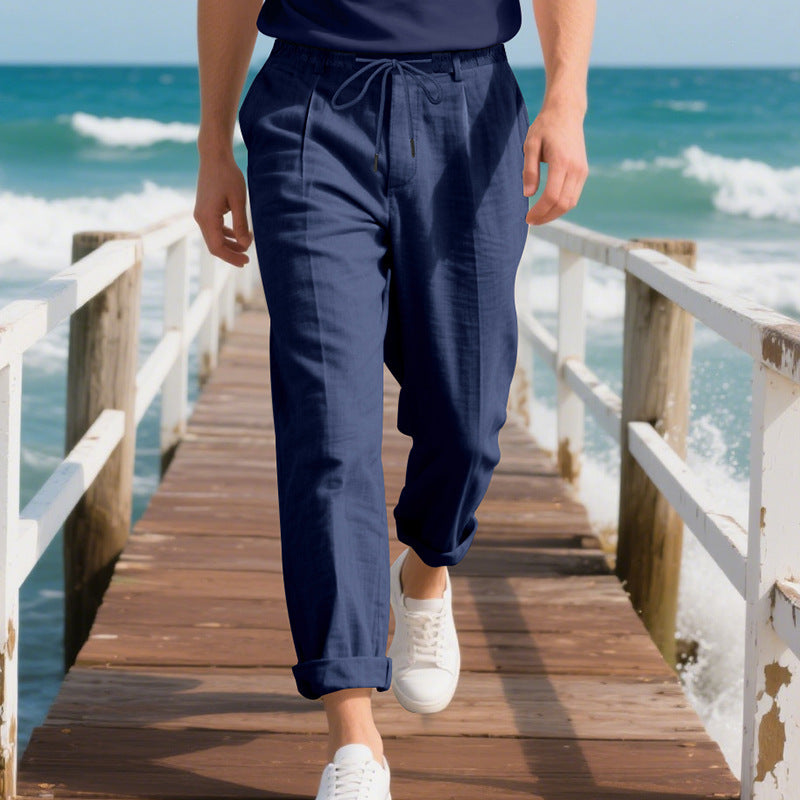 LOCKERE LEINENHOSE FÜR MÄNNER