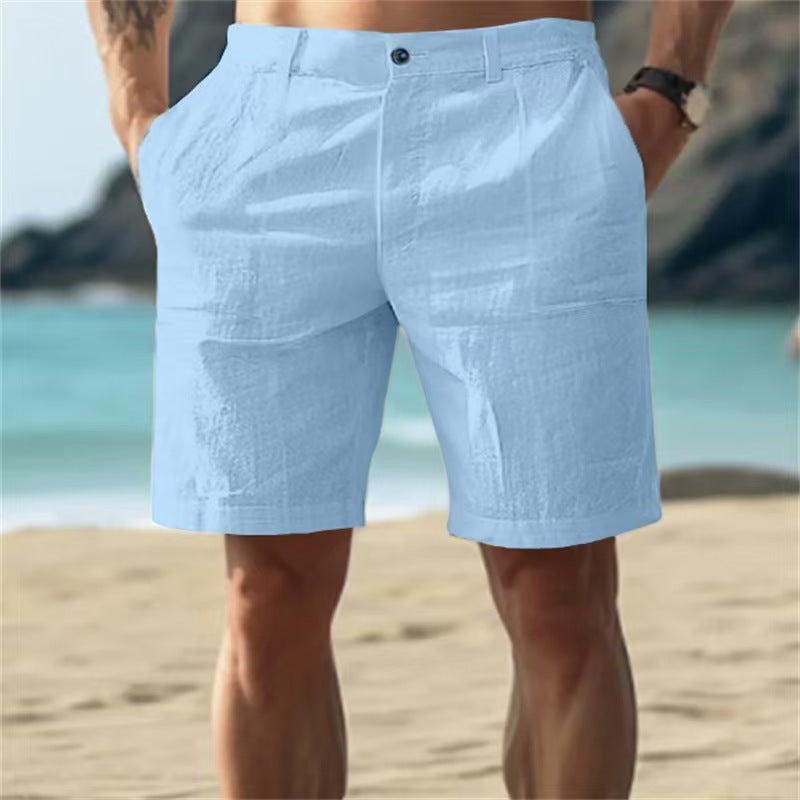 RIPPED LEINENSHORTS FÜR MÄNNER