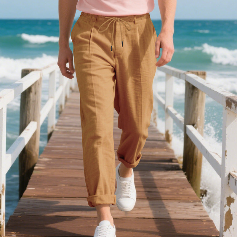 EINFACHE LEINENHOSE FÜR HERREN