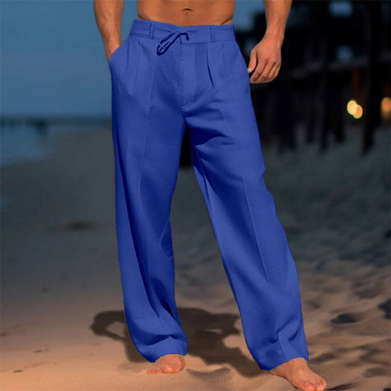 LEINEN GERADE HOSEN FÜR MÄNNER