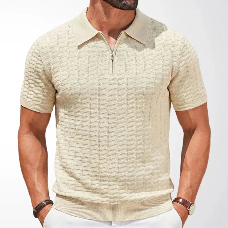 MODERNES ZIP-POLOSHIRT FÜR HERREN