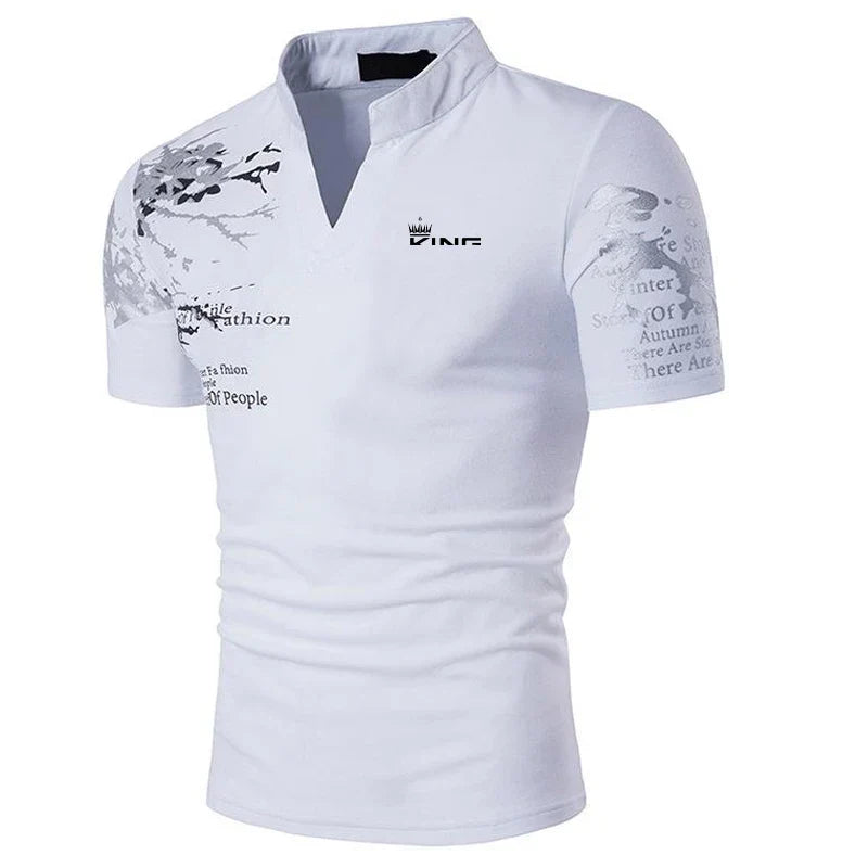 FETTES GRAFIK-POLOSHIRT FÜR MÄNNER