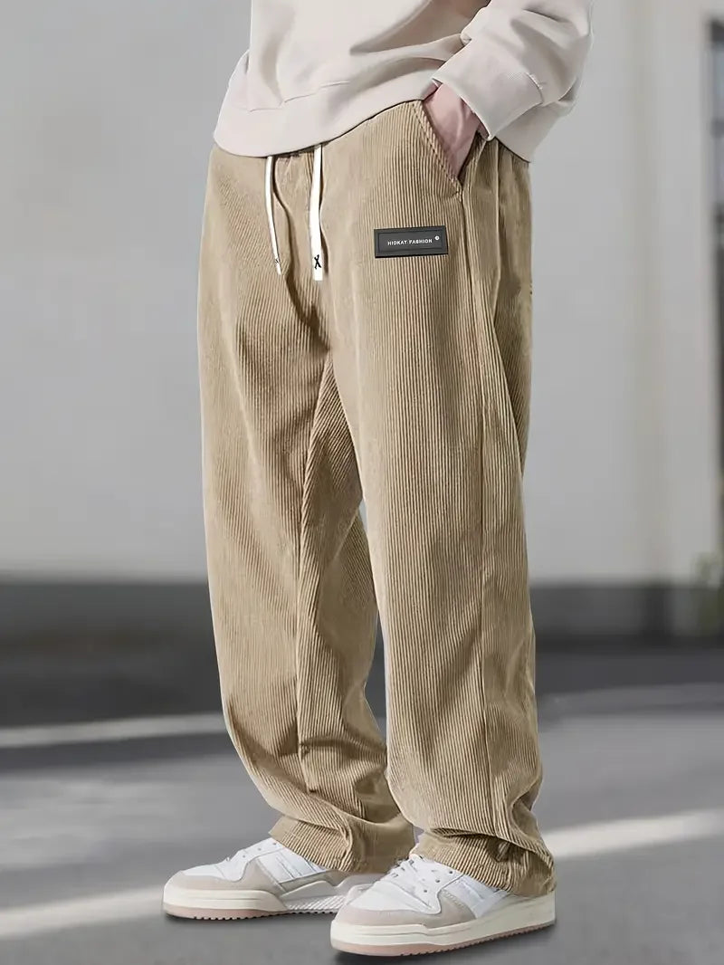 ELEGANTE CORDUROY-HOSEN FÜR MÄNNER